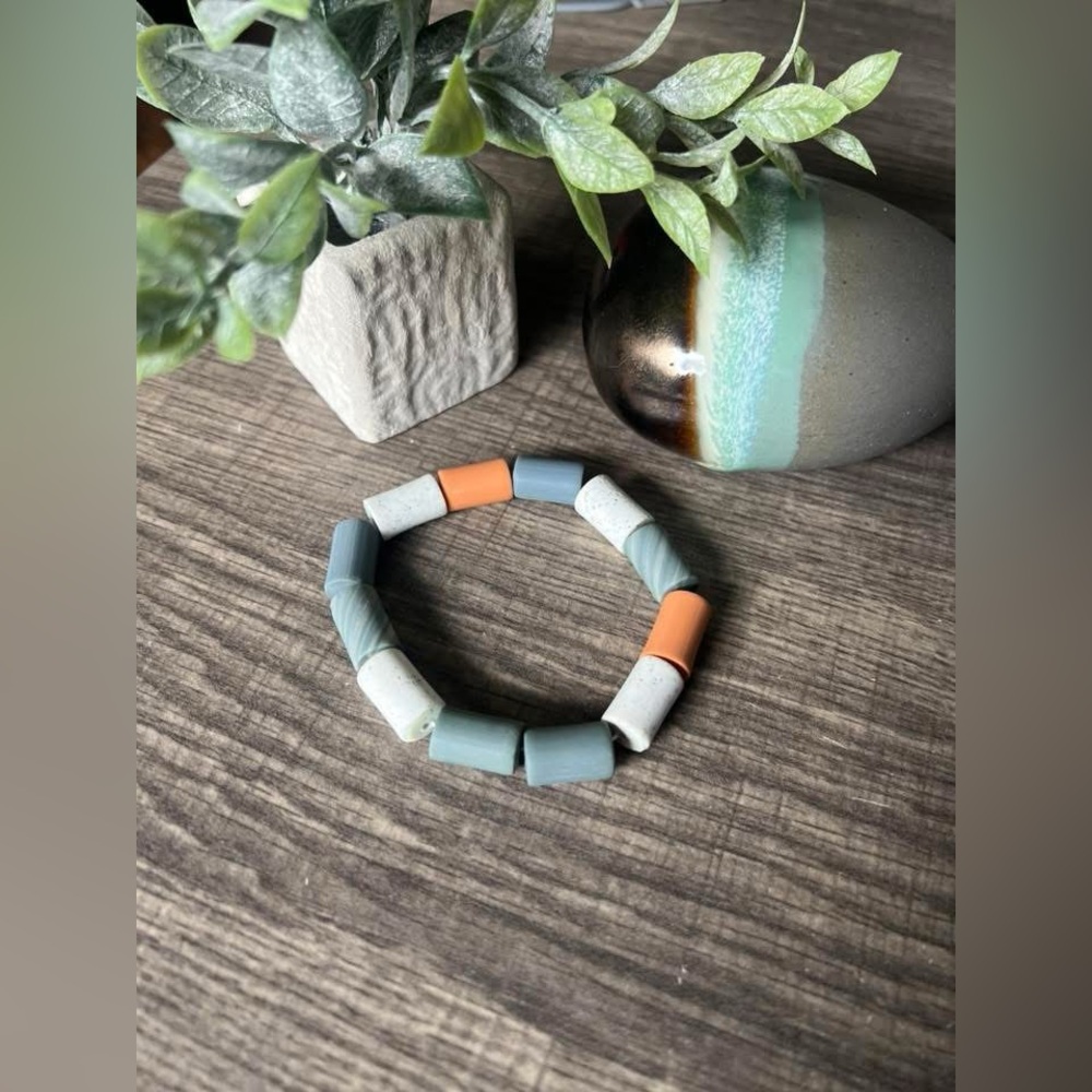 Clay Beaded Stretchy Bracelet